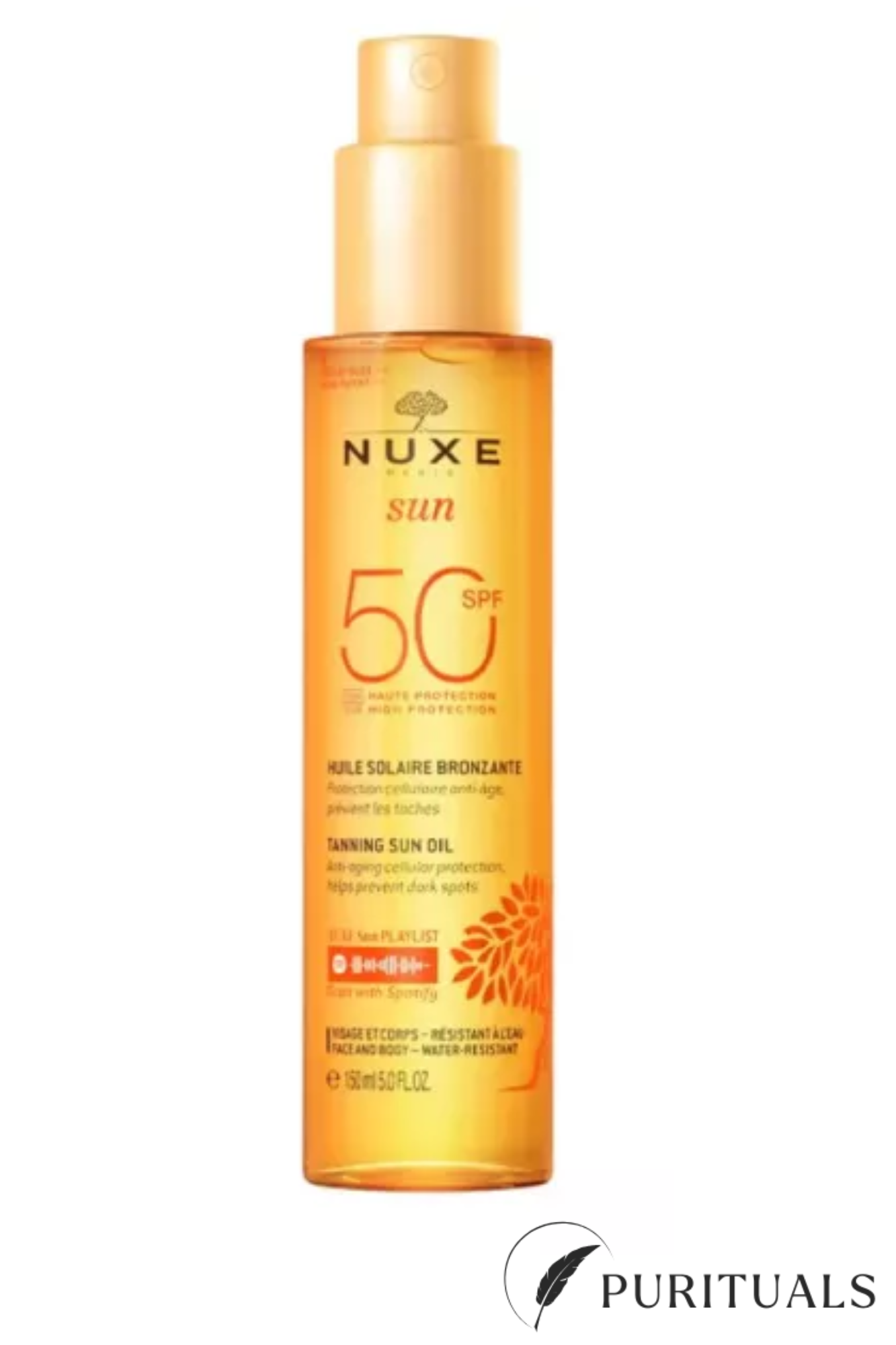 NUXE SUN HUILE BRONZANTE SPF50 150ML