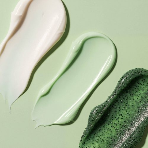 cosmetic-swatches-green-surface